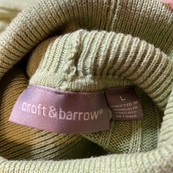 Croft & Borrow Green Turtle Neck Sweater - Picture 7 of 7